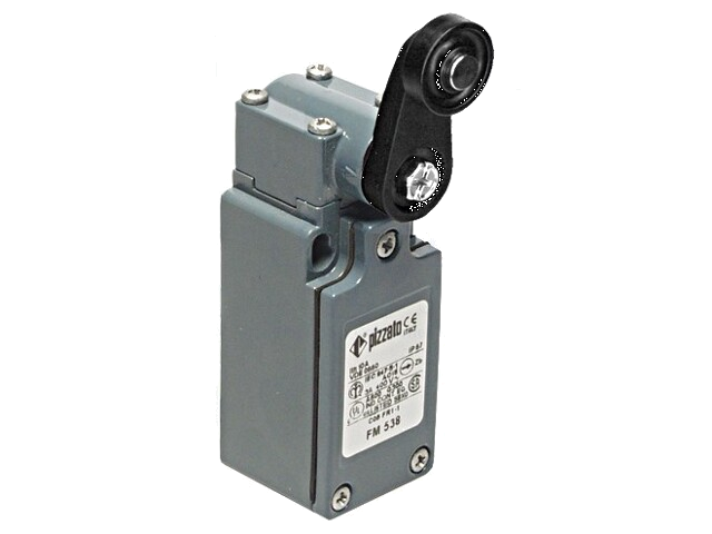 Eindschakelaar; hendel R 35mm, roller van kunststof Ø18mm Eindschakelaar; hendel R 35mm, roller van kunststof Ø18mm